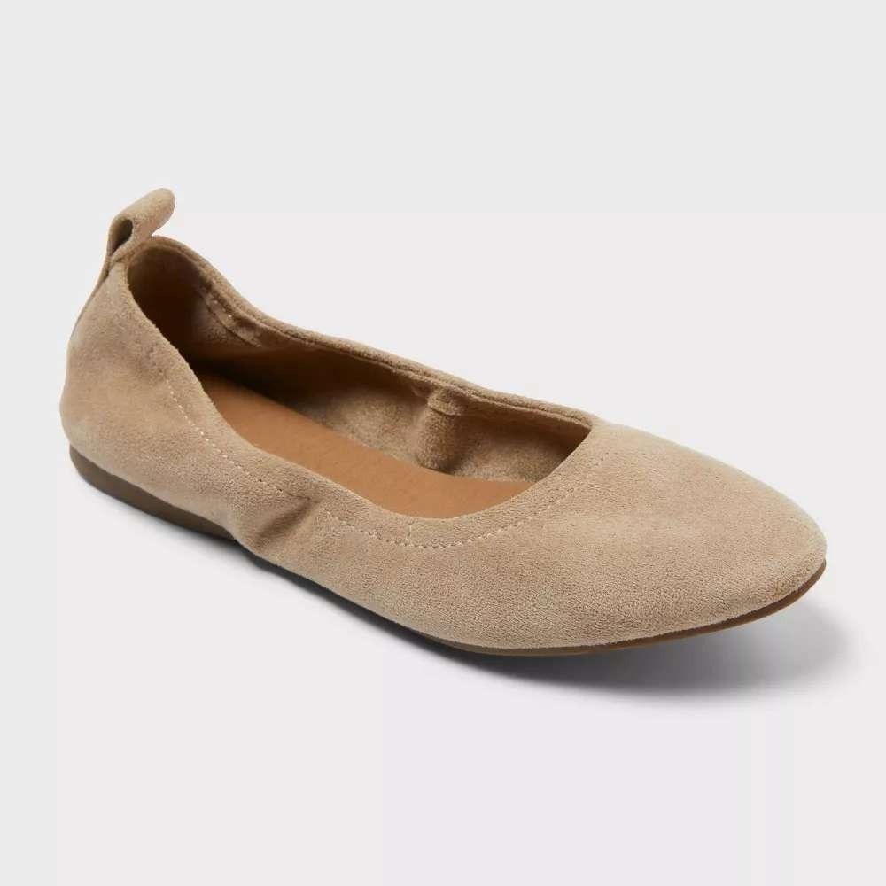Universal Thread Zaza Flats Womens 7.5 Sand Memory Foam Insole Pull-On NWT